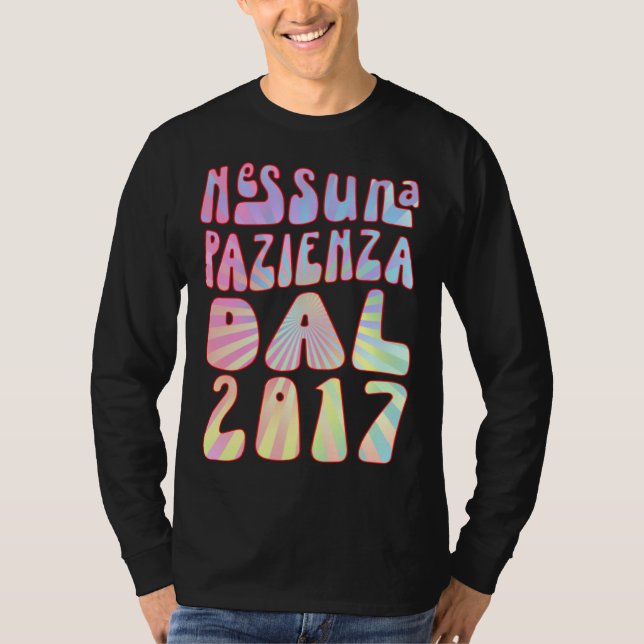Nessuna Pazienza Dal 2017 6 Ani Compleanno Retrò D T Shirt (Framsida)