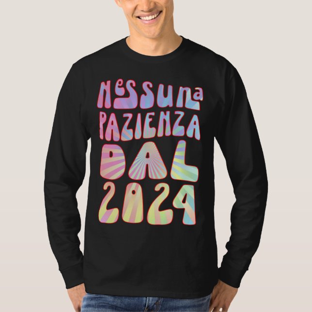 Nessuna Pazienza Dal 2024 Ani Compleanno Retrò Div T Shirt (Framsida)