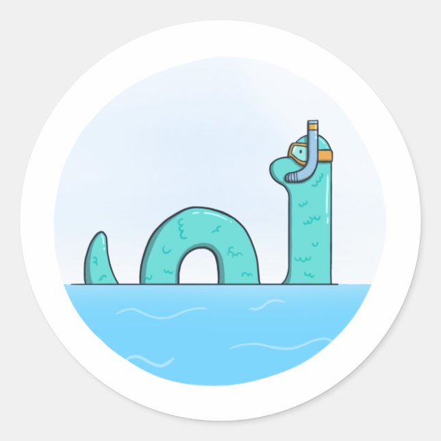 Nessy Runt Klistermärke (Framsida)