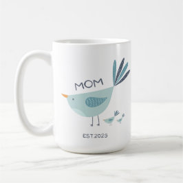 Nest Kärlek - Mamma Bird Art Kaffemugg