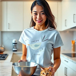 Nest Kärlek - Mamma Bird Art T Shirt