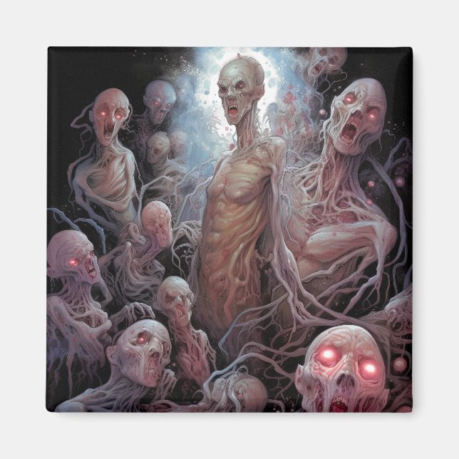 Nest of Odöda Zombies Horror Art Magnet (Framsidan)