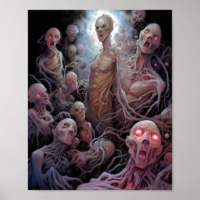 Nest of Odöda Zombies Horror Art Poster (Framsidan)