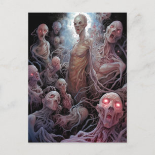 Nest of Odöda Zombies Horror Art Vykort