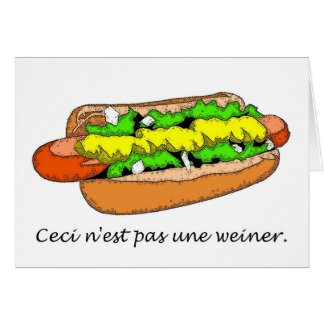 N'est Pas Une Weiner Hälsningskort