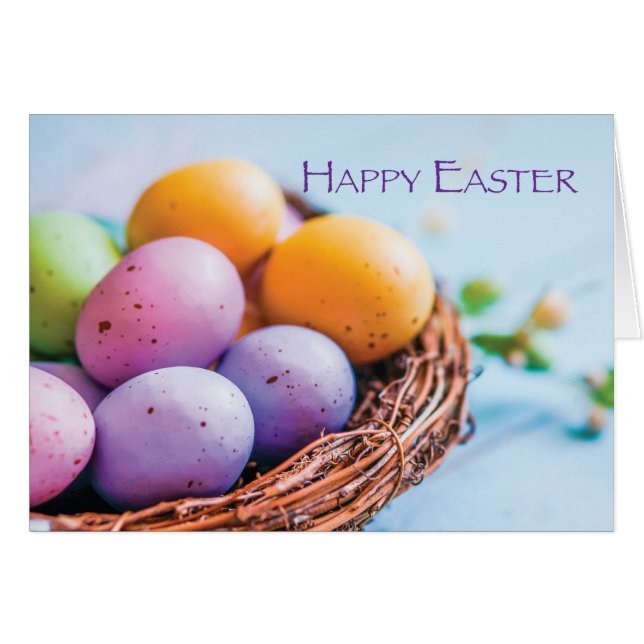 Nest Påsk Hälsningskort (Framsidan Horizontal)