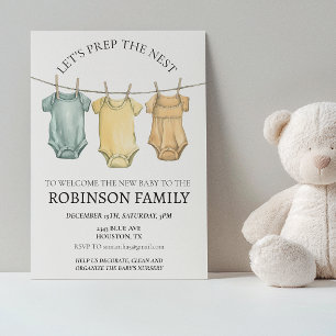 Nesting Party Baby Shower Party Förbered Boet Inbjudningar