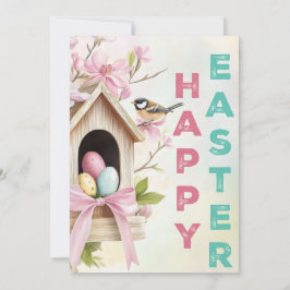Nestled Blessings – Easter Birdhouse Charm Kort
