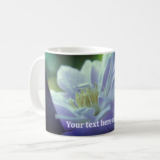 Nestled Clematis Flower Personalized Kaffemugg (Framsida vänster)