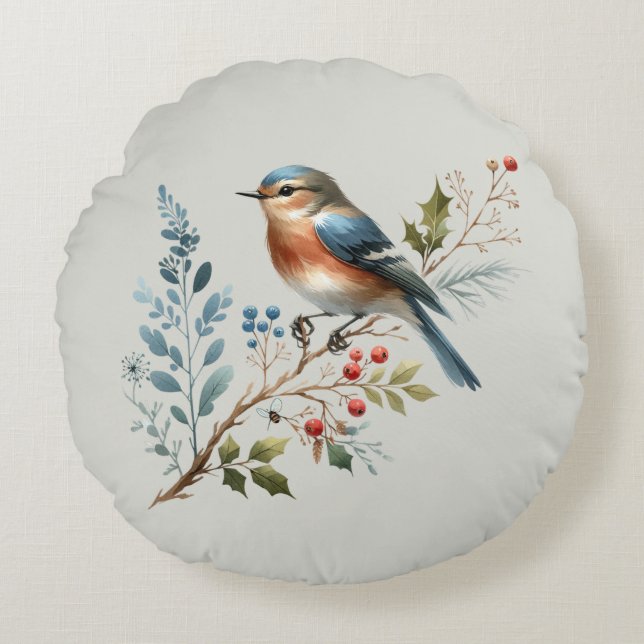 Nestled Nature Rund Kudde (Framsidan)