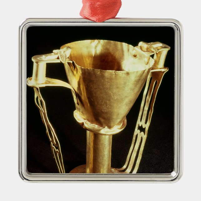 Nestors kopp, Mycenae, c.1550-1500 BC Julgransprydnad Metall (Framsidan)