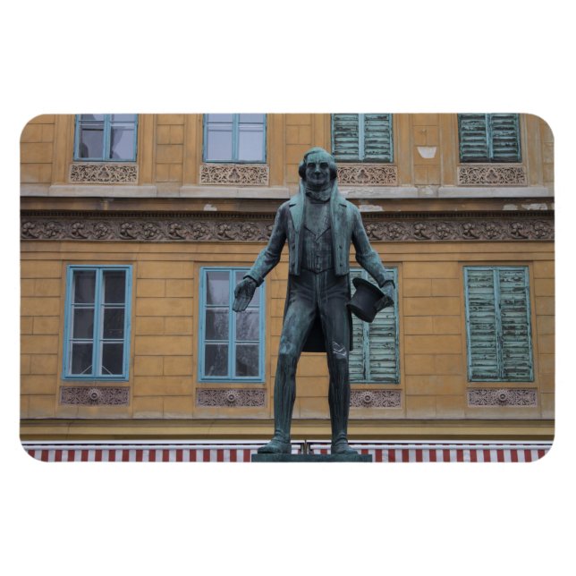 Nestroy Denkmal, Wien Österrike Magnet (Horisontell)