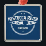 Nestucca River Oregon Kayaking Julgransprydnad Metall<br><div class="desc">Floden Nestucca har sitt ursprung i norra Oregon Kusten-området och flyter 50 sjömil,  vilket dränerar den westerna avrinningsvägen i länen Yamhill och Tillamook.</div>
