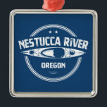 Nestucca River Oregon Kayaking Julgransprydnad Metall<br><div class="desc">Floden Nestucca har sitt ursprung i norra Oregon Kusten-området och flyter 50 sjömil,  vilket dränerar den westerna avrinningsvägen i länen Yamhill och Tillamook.</div>