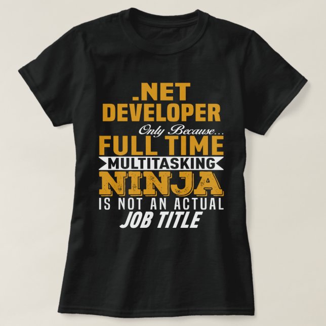 .Net Developer T Shirt (Design framsida)