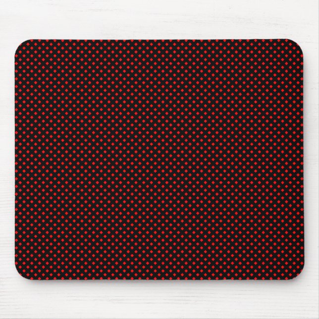 Net Mönster Black med Red Musmatta (Framsidan)