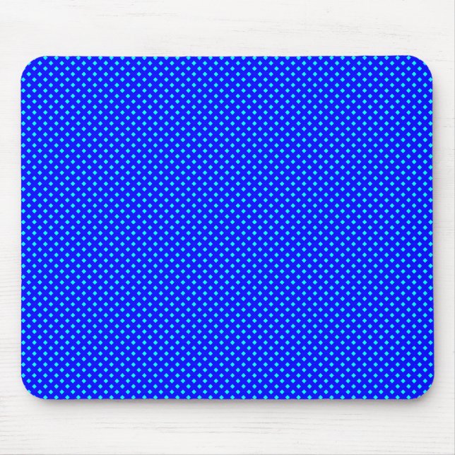 Net Mönster Blue med cyan Musmatta (Framsidan)