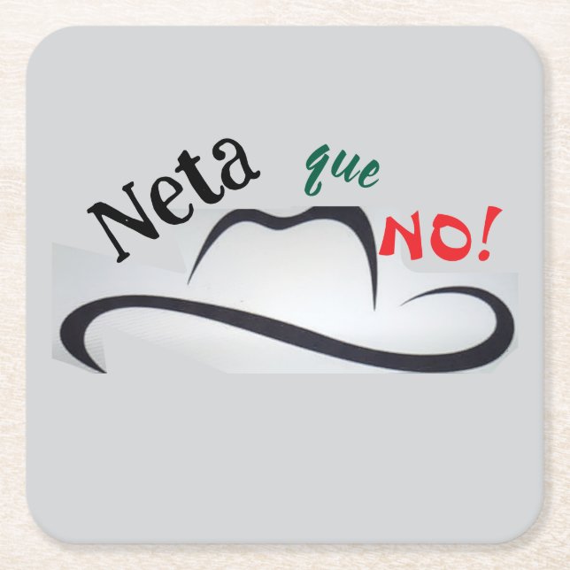 Neta que No! Underlägg Papper Kvadrat (Framsidan)