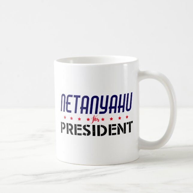 Netanyahu för president kaffemugg (Höger)