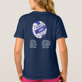Netball blue white out team namn T-Shirt