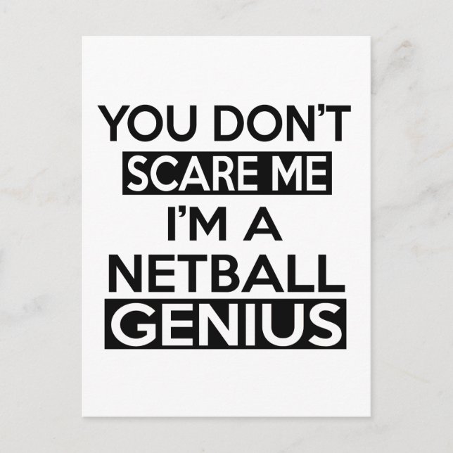 NETBALL GENIUS DESIGNS VYKORT (Framsida)