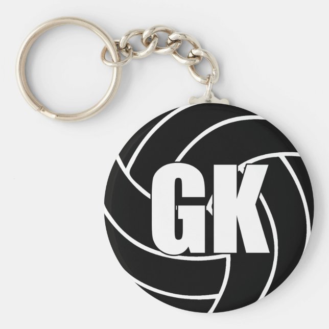 Netball Goal Keeper GK-Nyckelring Nyckelring (Framsidan)