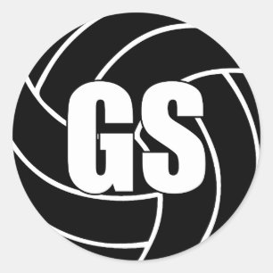 Netball Goal Shooter, GS, Netball Team Stickers Runt Klistermärke