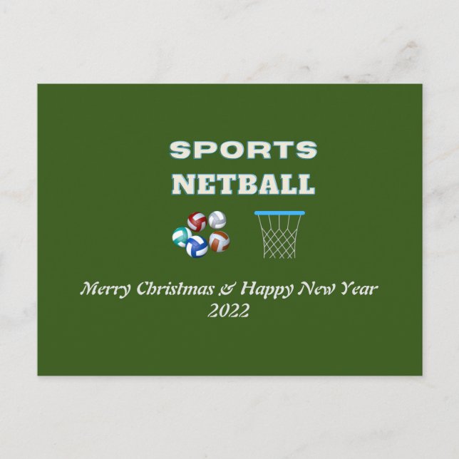 Netball Greeting Card 2022 Vykort (Framsida)