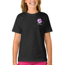 Netball lila White out Team namn T-Shirt