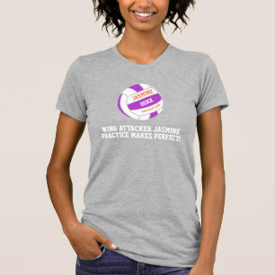 Netball lila White vinge attack anpassningsbar tr T Shirt