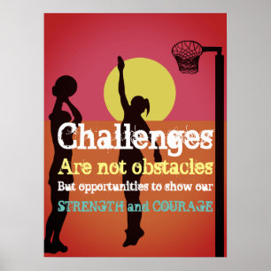 Netball-offert för inflytelserika livsutmaningar poster