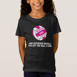 Netball rosa vit ut vinge försvarare t shirt