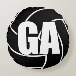 Netball-spelare - målattack - GA Rund Kudde