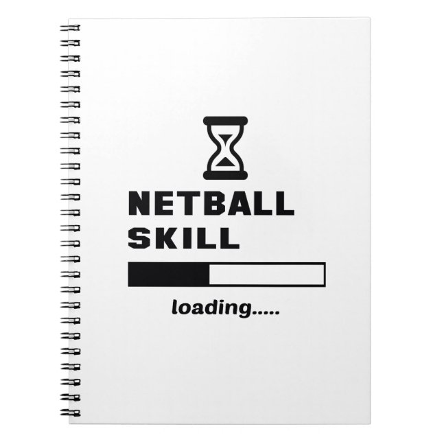 Netballexpertis som laddar ...... anteckningsbok (Framsidan)