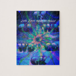 Netballspelare placerar och bildcitationstecknet pussel