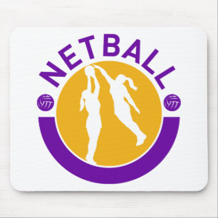 Netballspelareskytte som blockerar skjuten musmatta