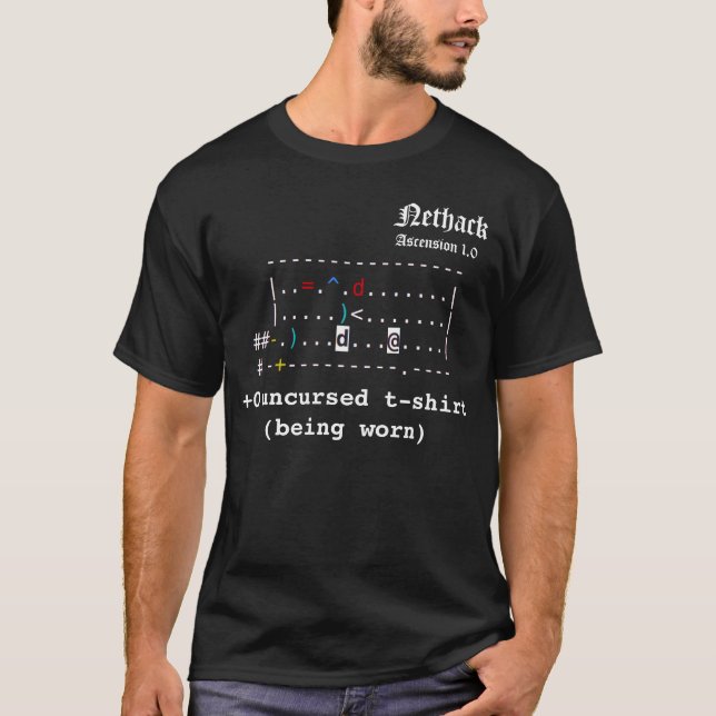 Nethack uppstigning 1,0 +0 Uncursed T-tröja T Shirt (Framsida)