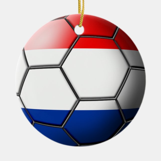Netherland fotbollprydnad julgransprydnad keramik (Framsidan)