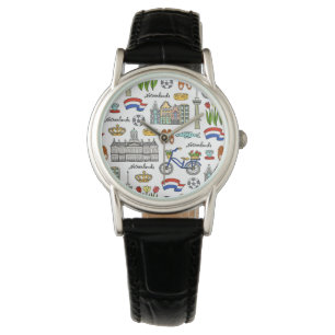 Netherland klottermönster armbandsur