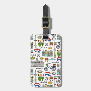Netherland klottermönster bagagebricka