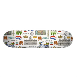 Netherland klottermönster skateboard bräda 20,5 cm