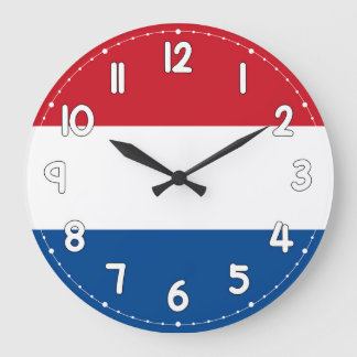 Netherlands Flag Wall Clock – Dutch Patriotic Home Stor Klocka