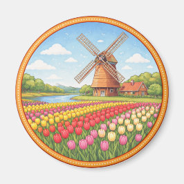 Netherlands' Flowers Fields Magnet