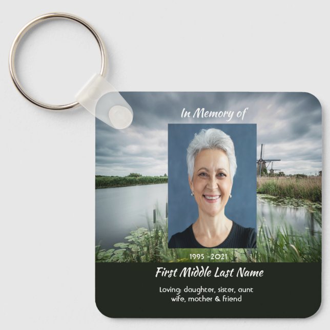 Netherlands windmill Holland Memorial Keepsake  Nyckelring (Framsida)