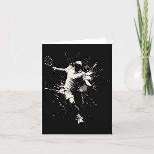 Netll Court Game Paint Stänk Dminton Player Boy Kort