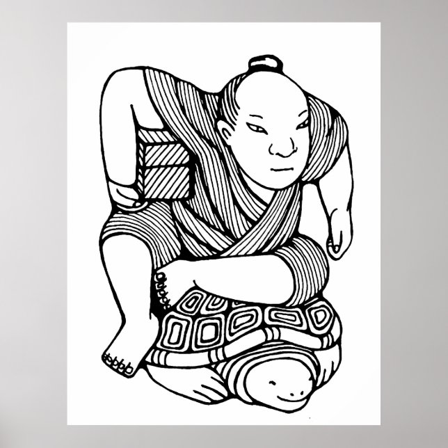 Netsuke original teckning poster (Framsidan)