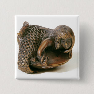 Netsuke sned i forma av en sjöjungfru knapp