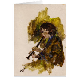 Netta på klarinetten hälsningskort