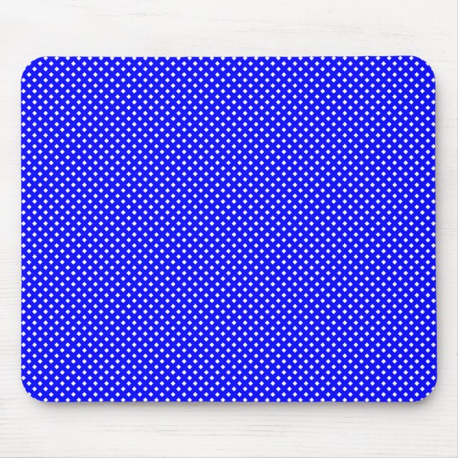 Netto Mönster Blue med vit Musmatta (Framsidan)