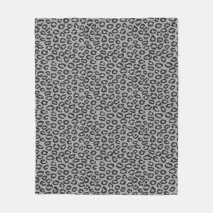 Netto snöre för svart med leopardmönster på vi fleecefilt